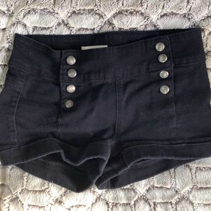 High waisted jean shorts